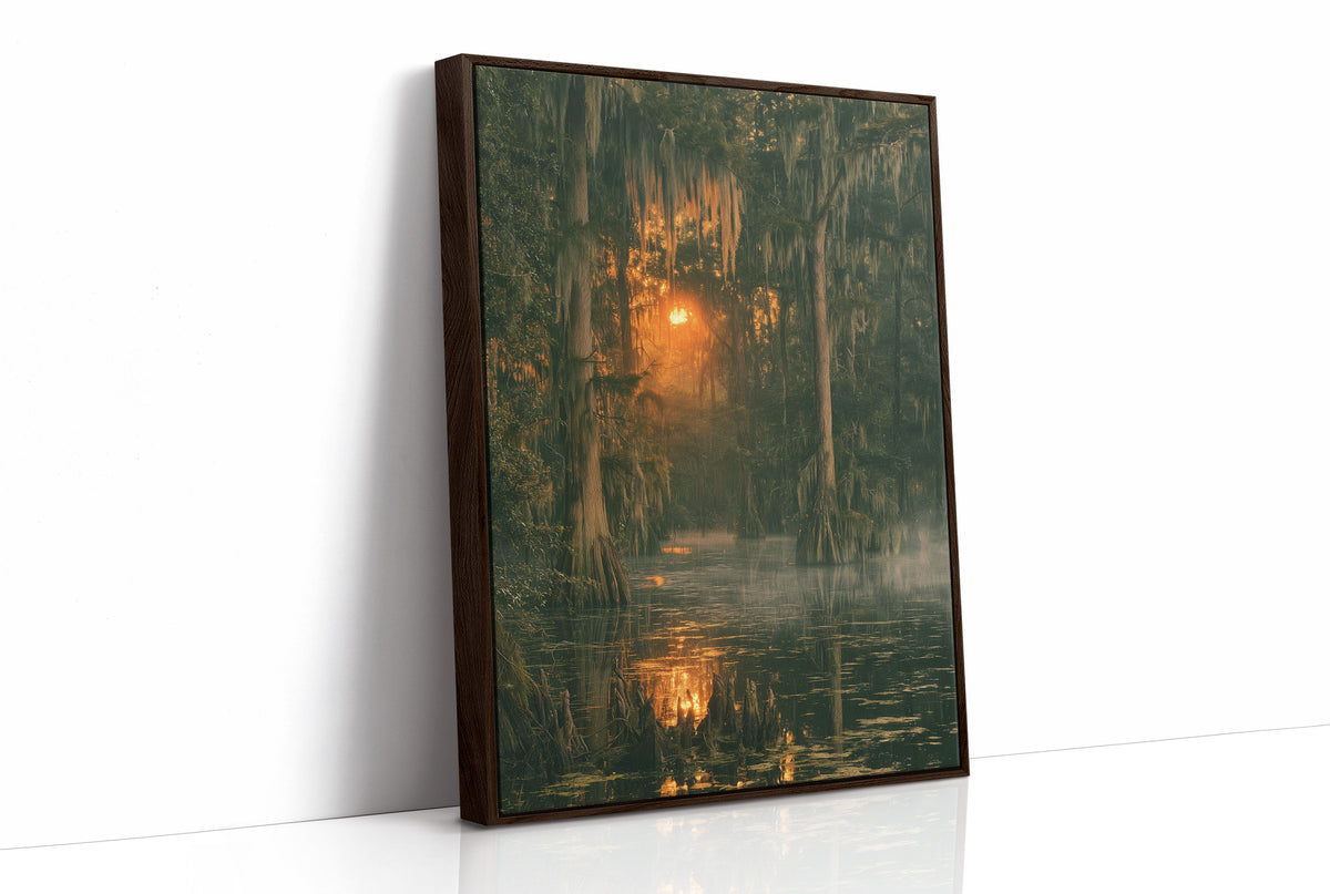 Cypress Bayou Sunset Glow