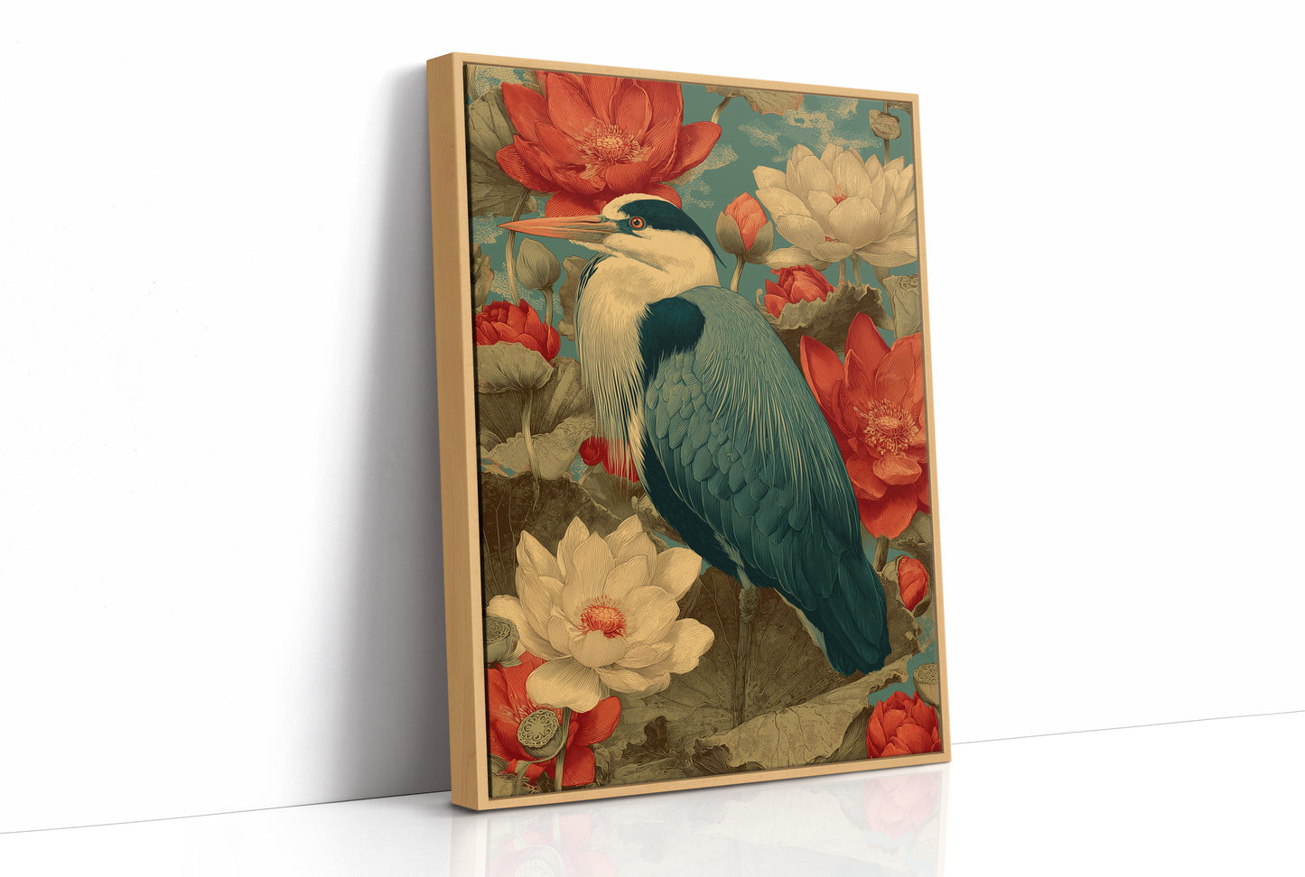 Heron Among the Lotus