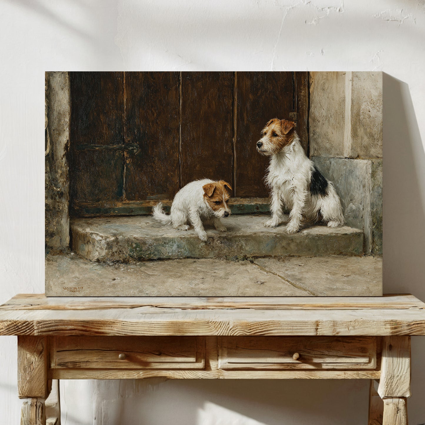 Terriers Guard Their Ancient Step