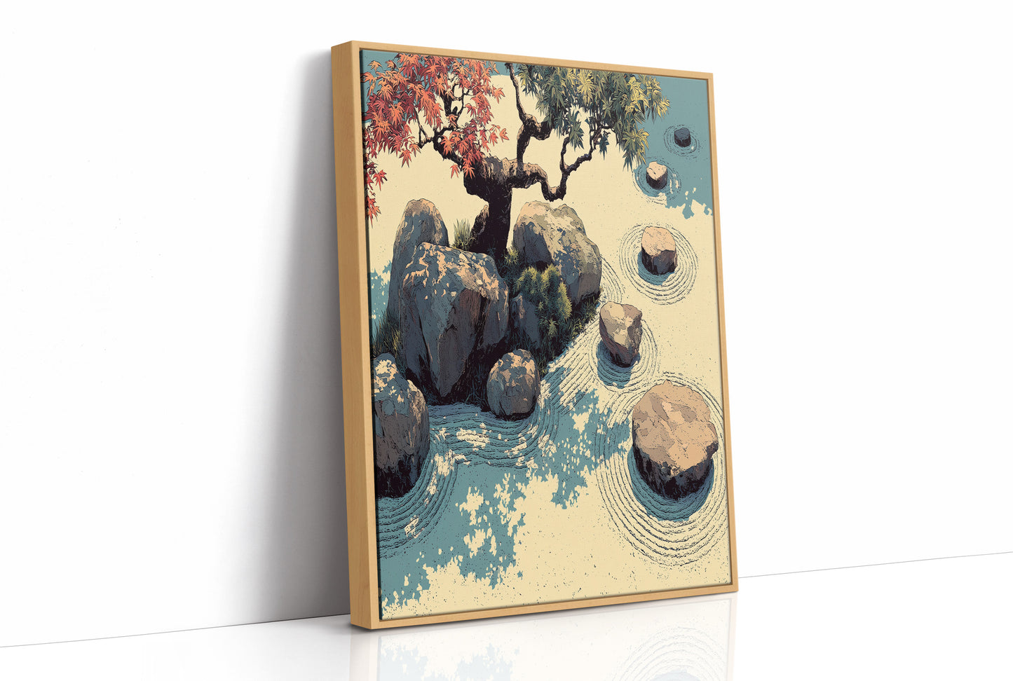 Zen Garden in Autumn Light