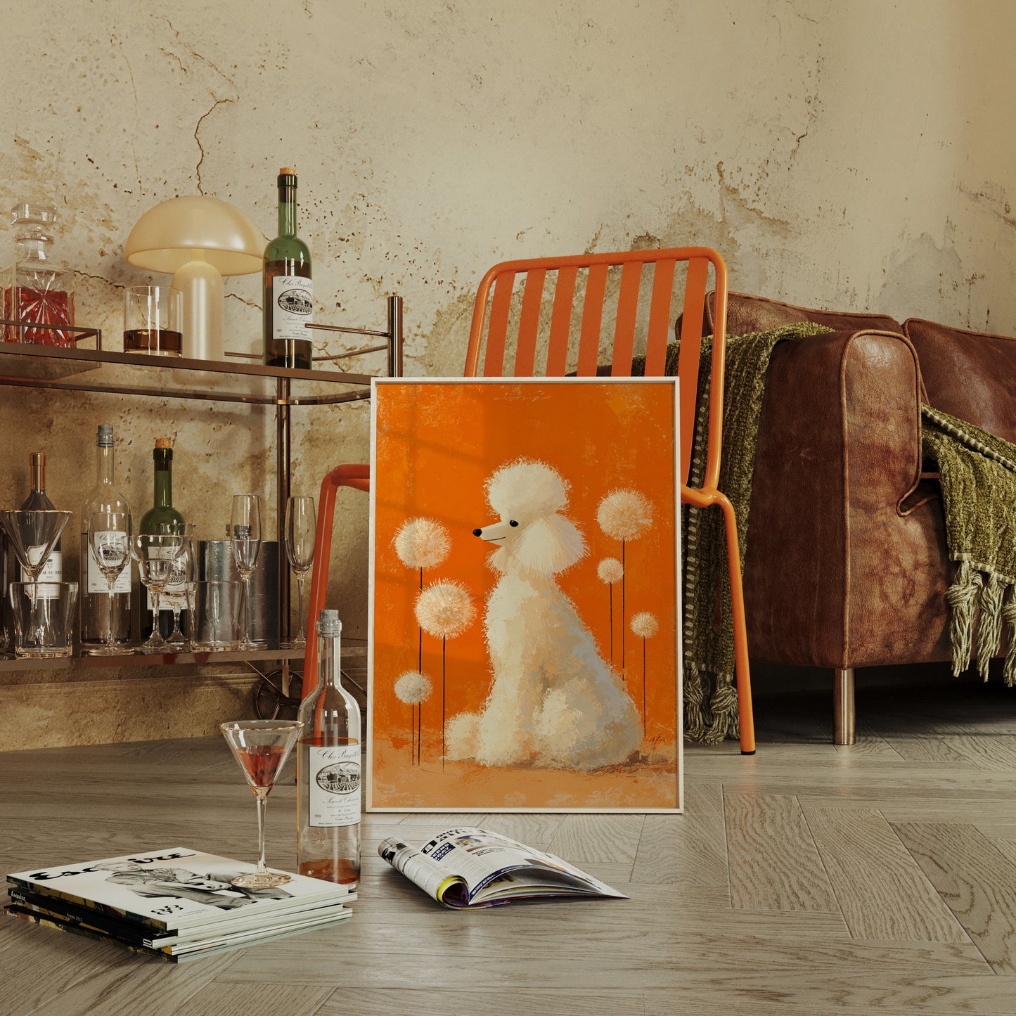 A Poodle's Playful Garden