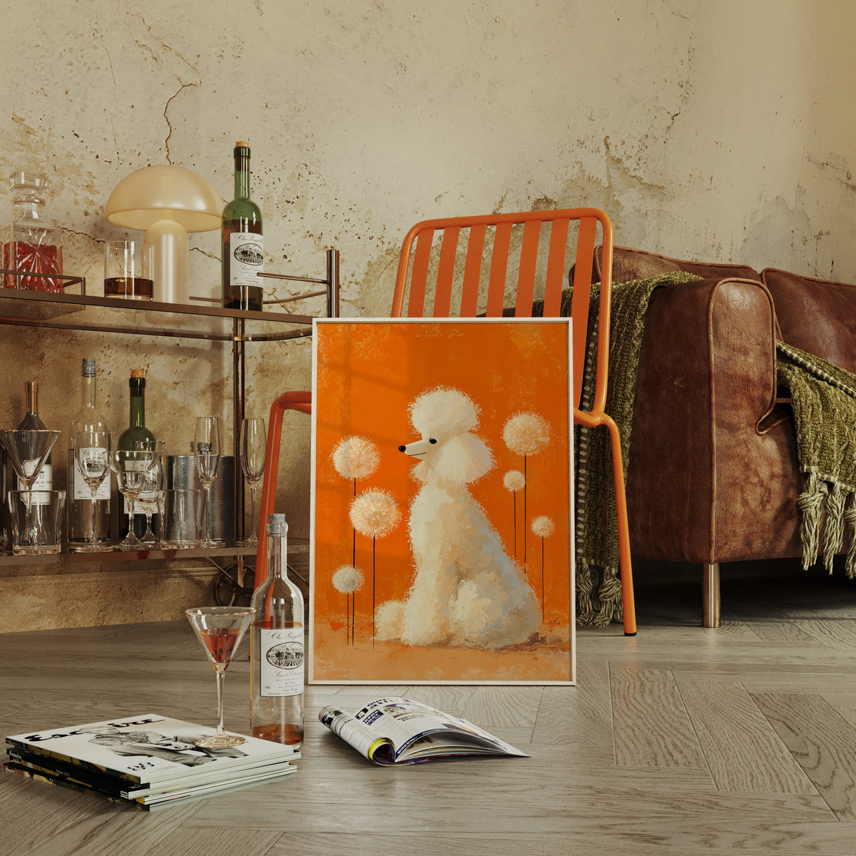 A Poodle's Playful Garden