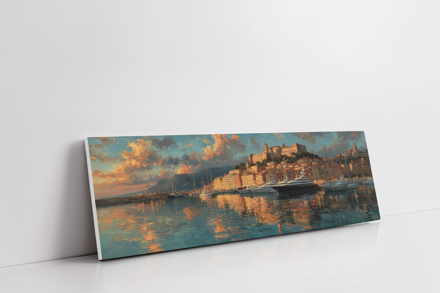 Golden Harbor at Mediterranean Sunset