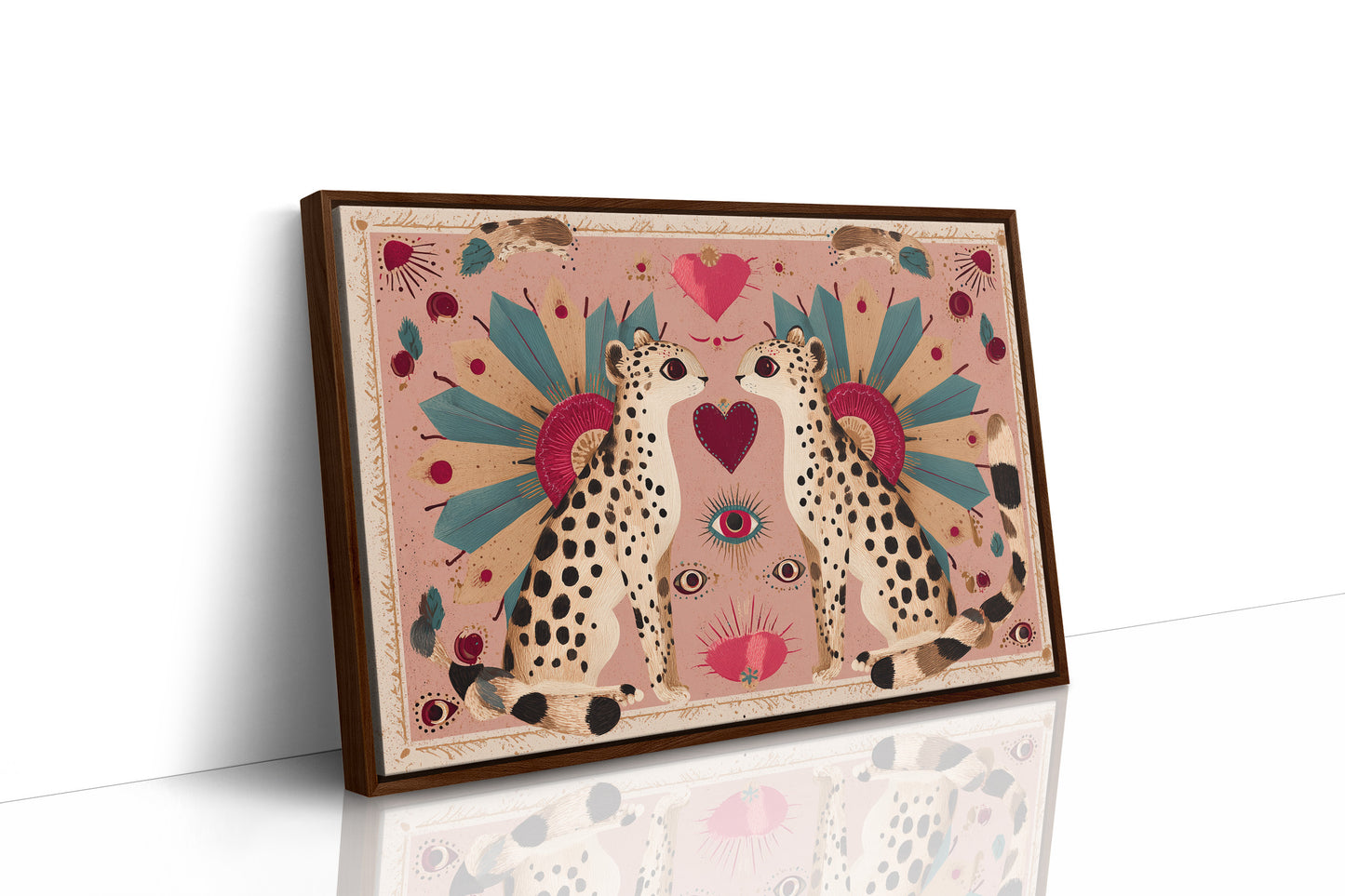 Twin Leopards Share One Heart