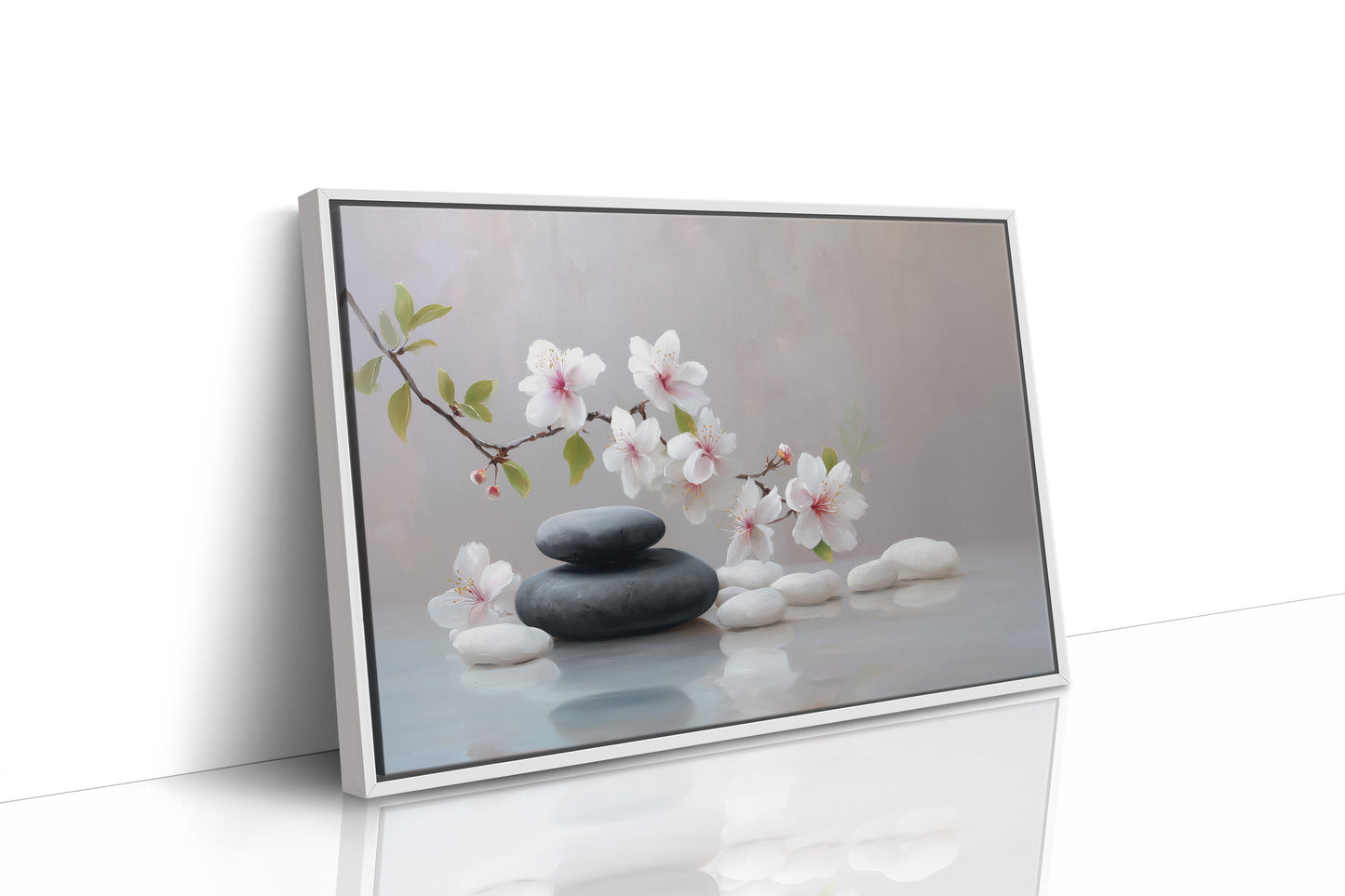 Cherry Blossoms Dance With Stones