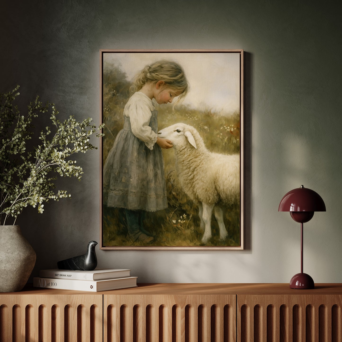 Little Shepherdess and Her Lamb