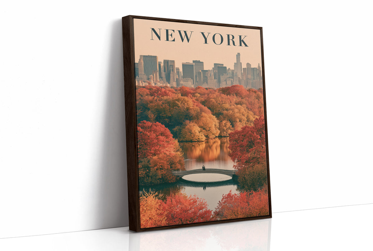 Central Park Autumn Bow Bridge