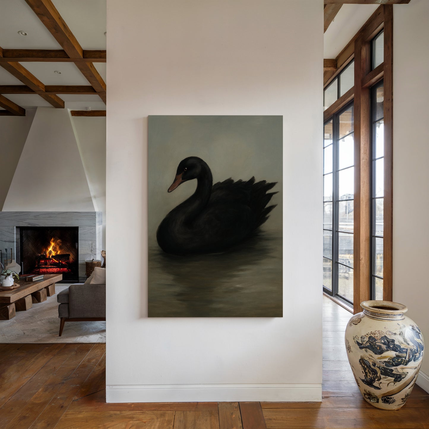 Black Swan on Still Water