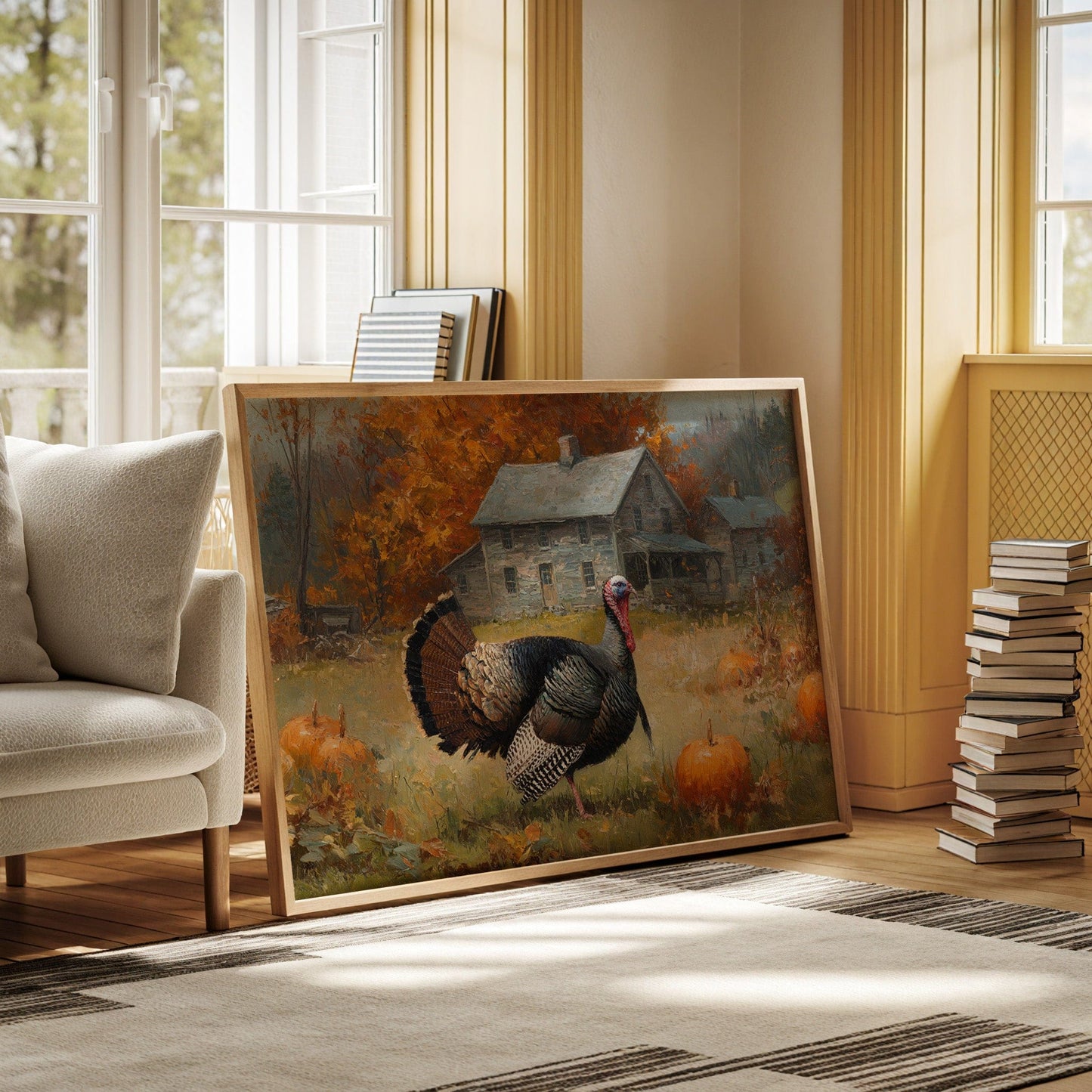 Autumn's Guest At The Farmhouse