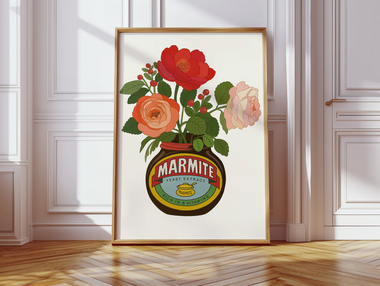 Roses in a Marmite Jar