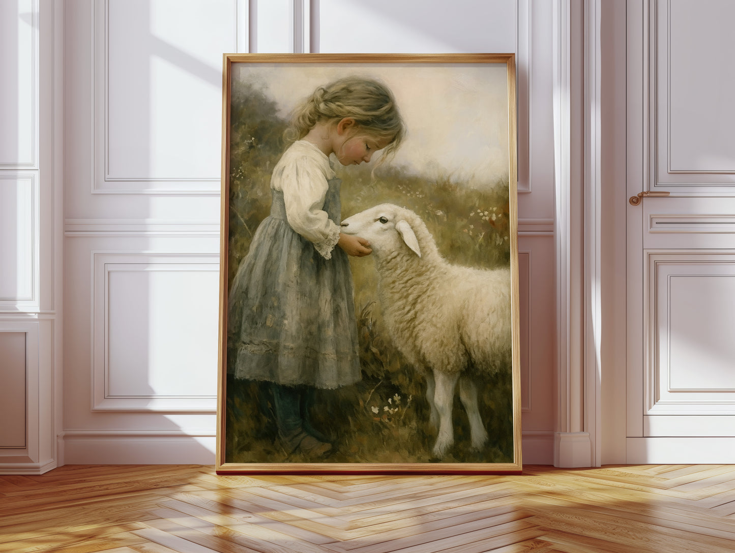 Little Shepherdess and Her Lamb