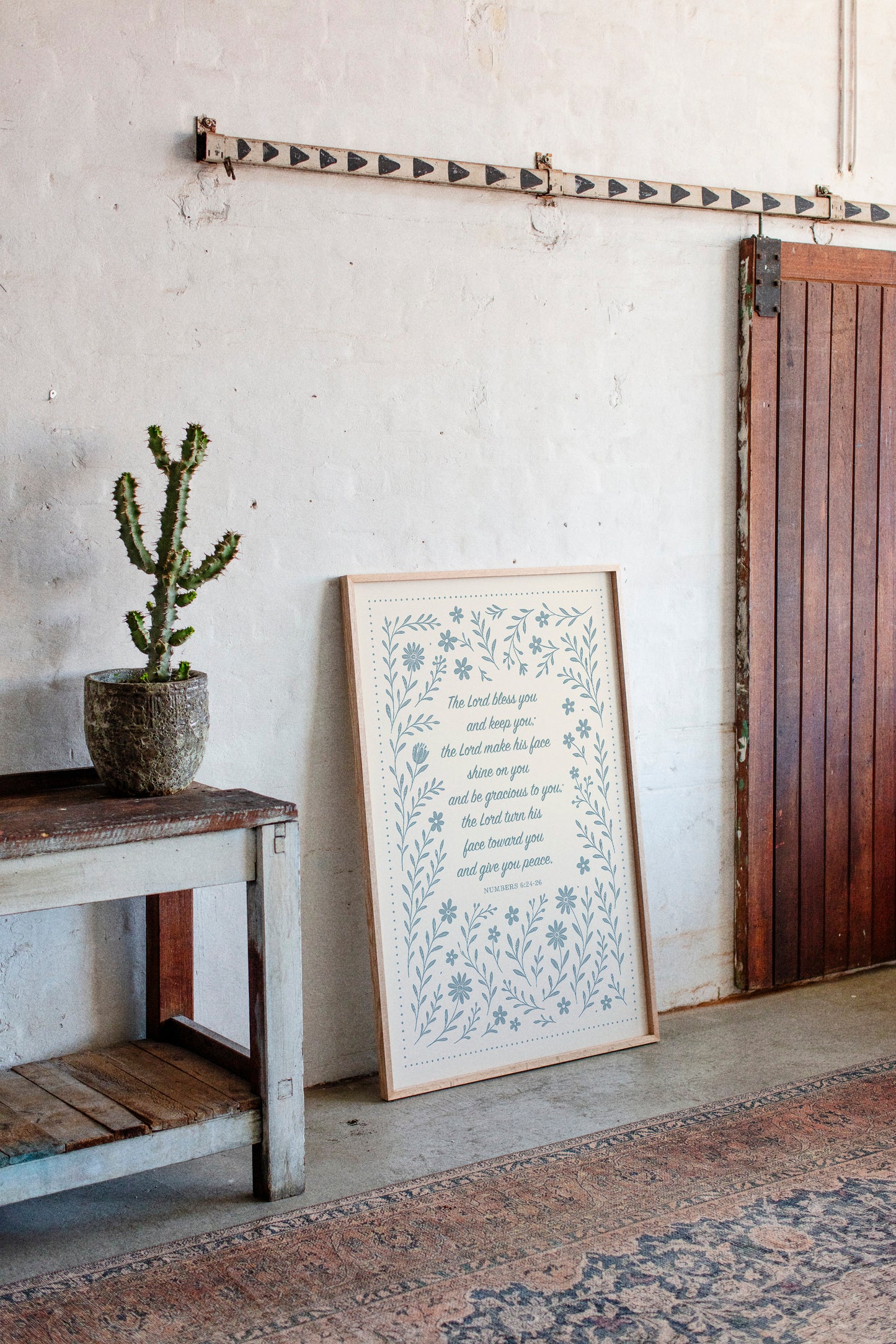 The Lord Bless You Floral Scripture Print