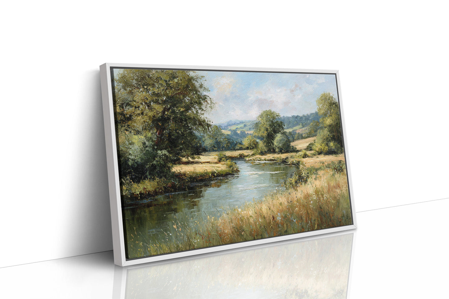 Summer Light Bends Along River