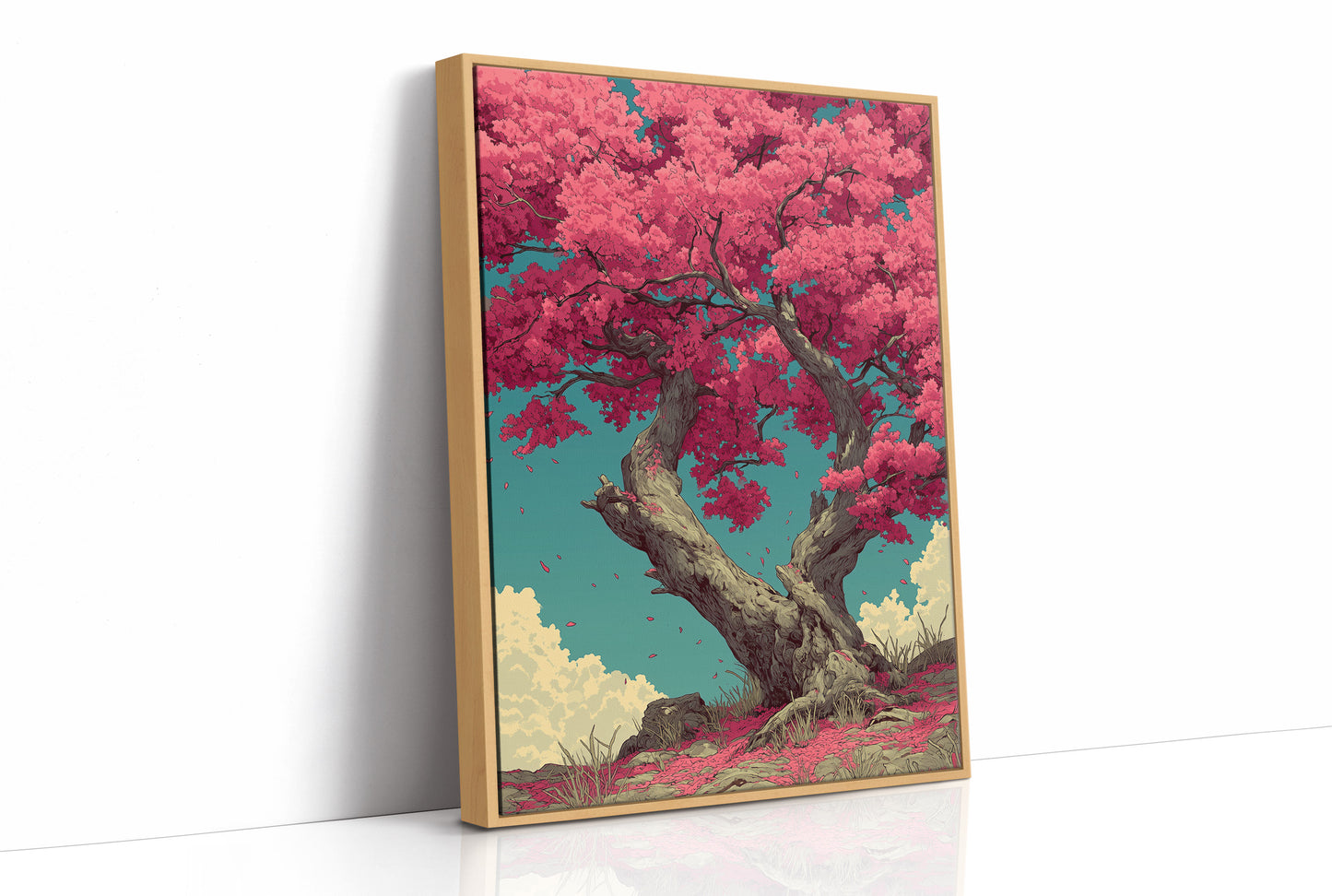 Blossoms Against a Teal Sky