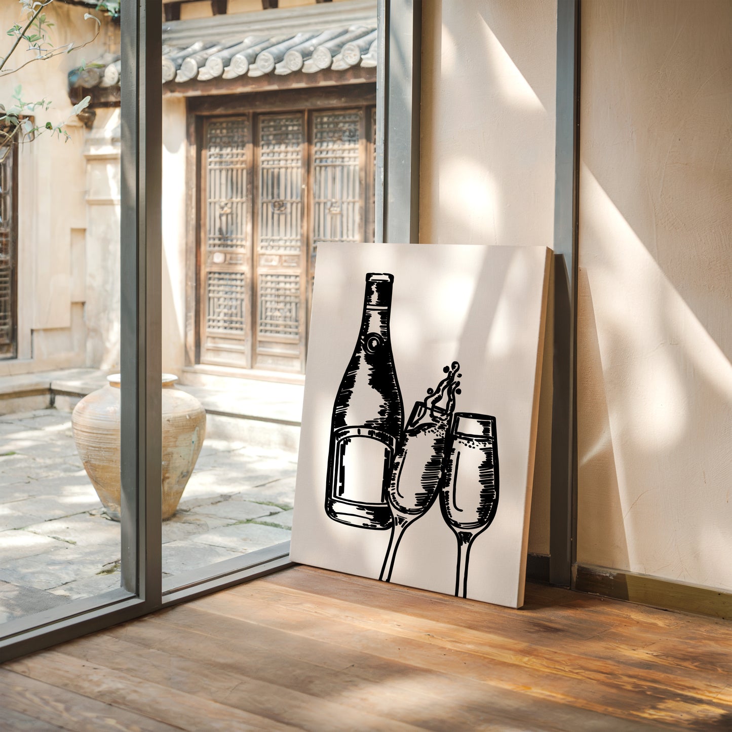 Bubbles Dance Their Midnight Toast