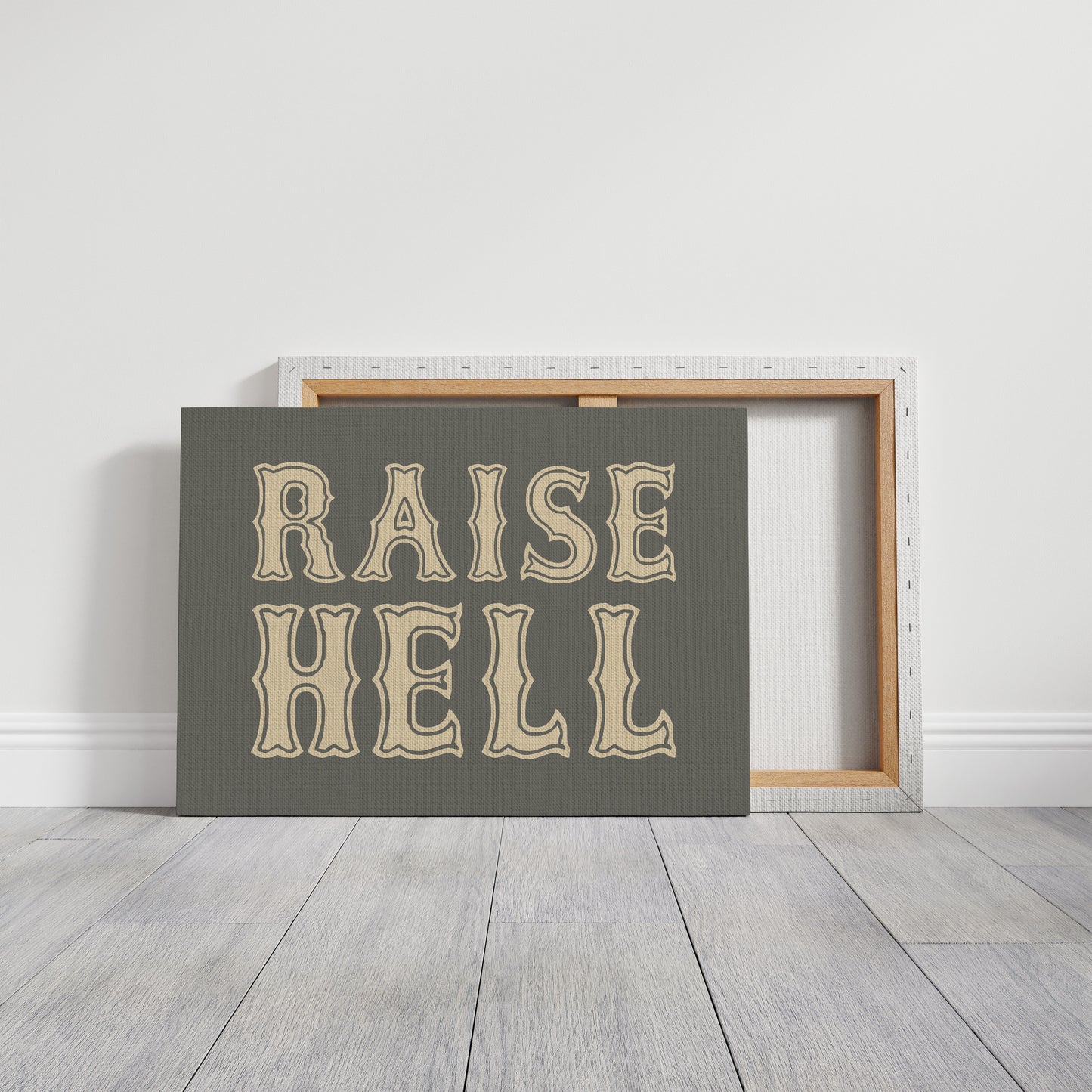 Raise Hell Western Typography Wall Art