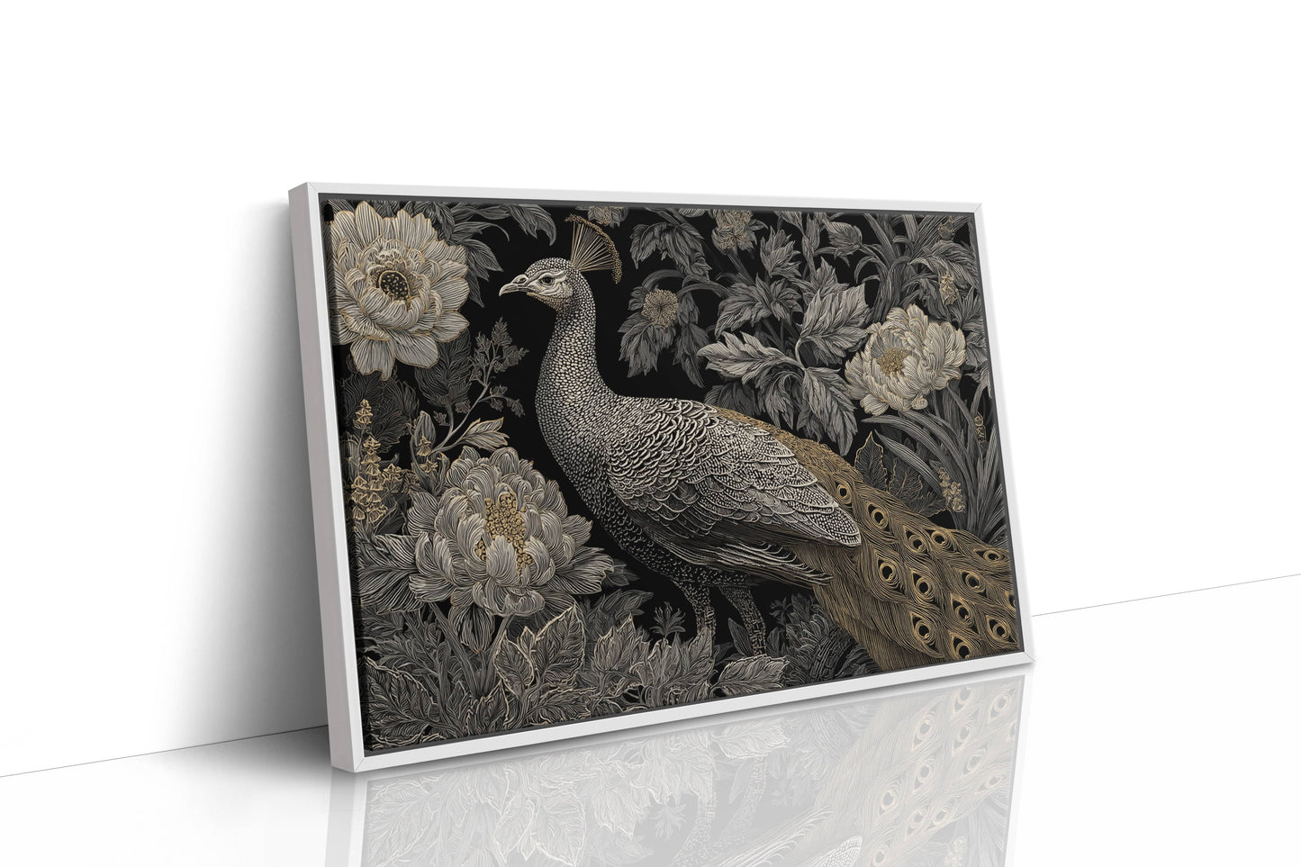 Moonlit Peonies Crown Royal Feathers