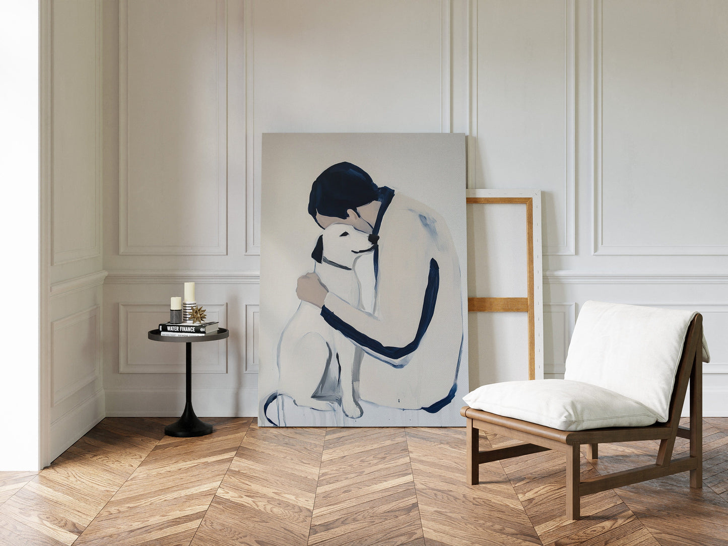 Loyal Hearts In Navy And White