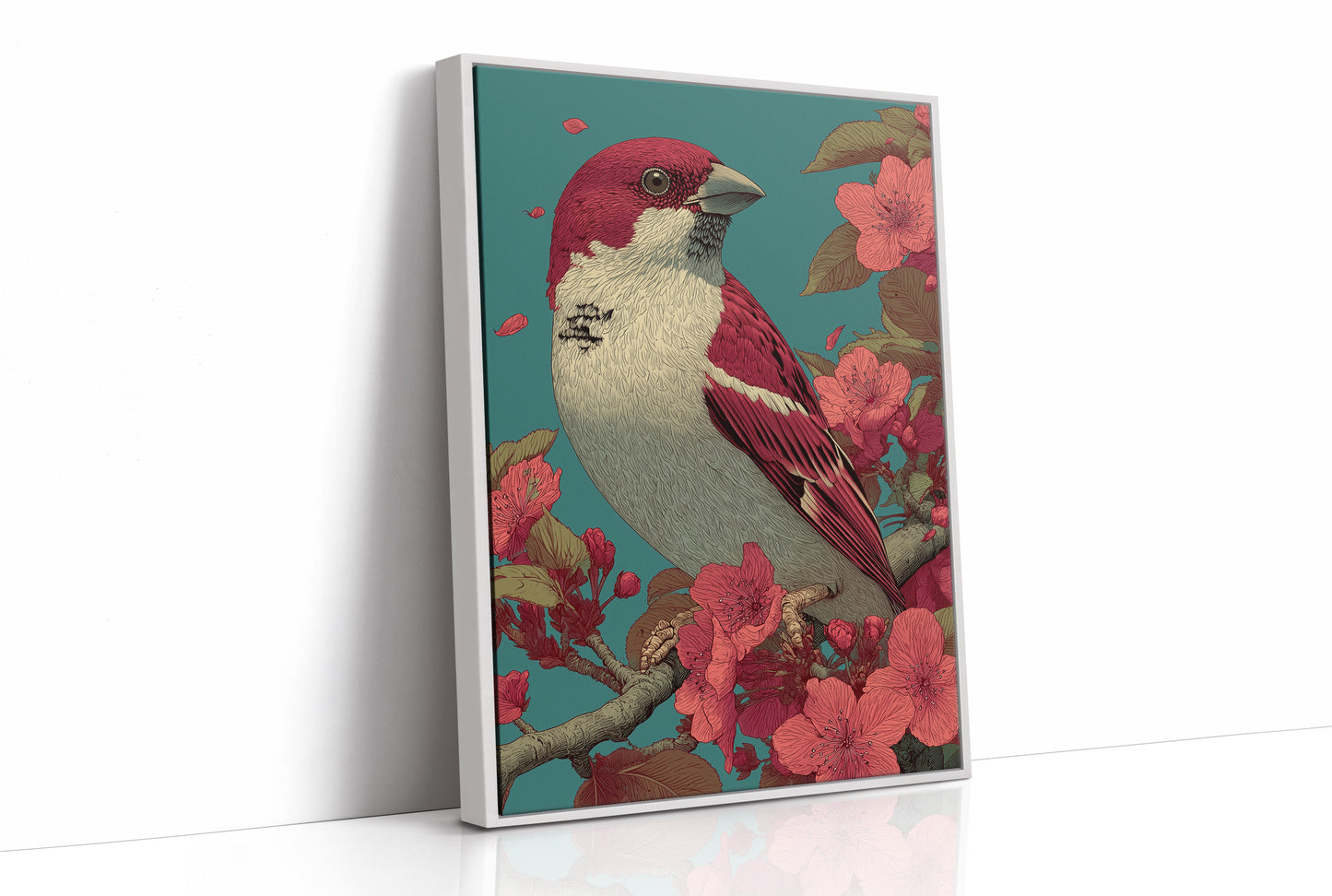 Grosbeak in the Blossoms