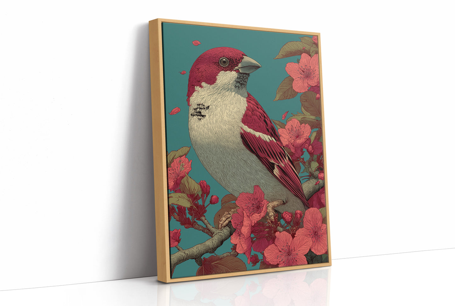 Grosbeak in the Blossoms