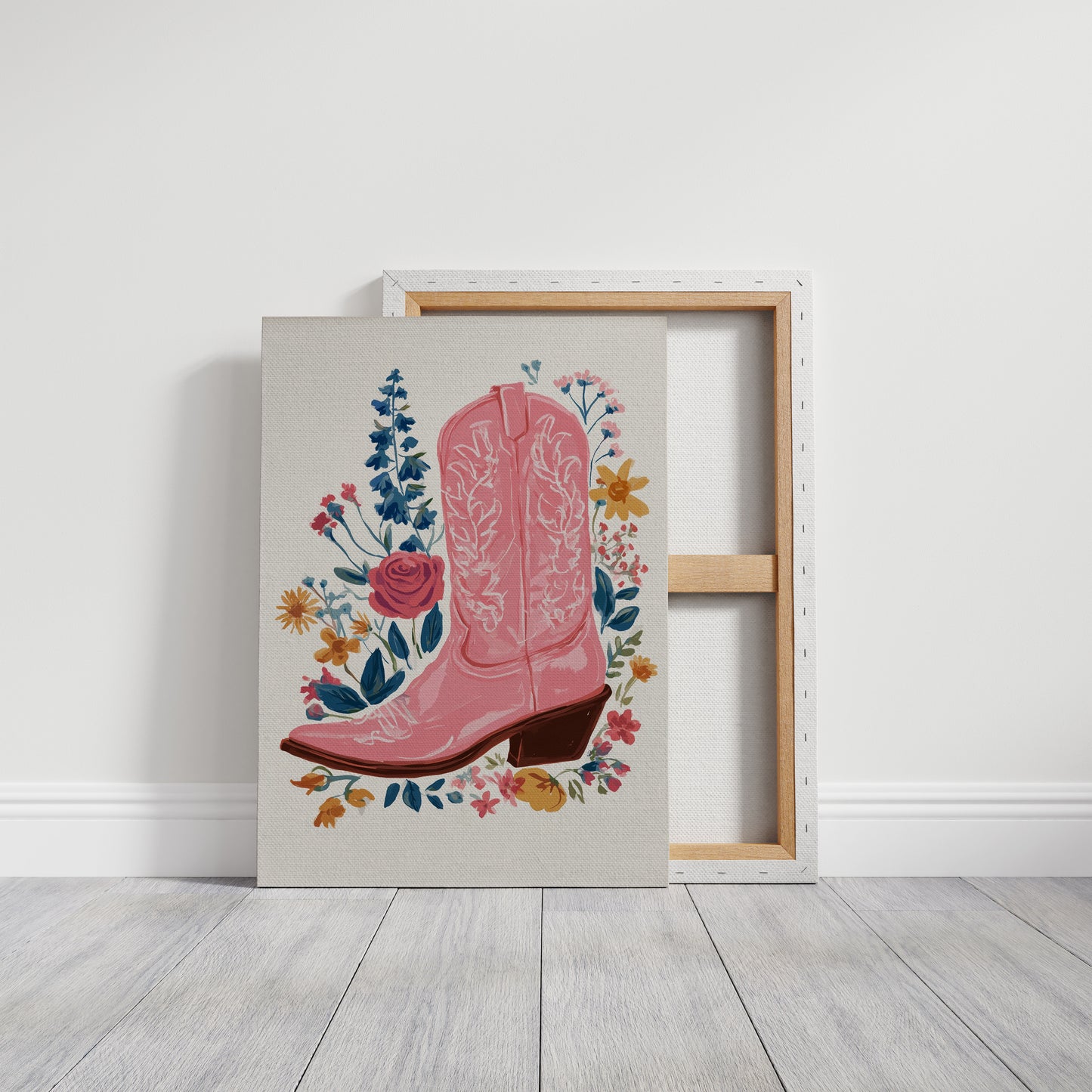 Wildflowers Dance Around Pink Boots