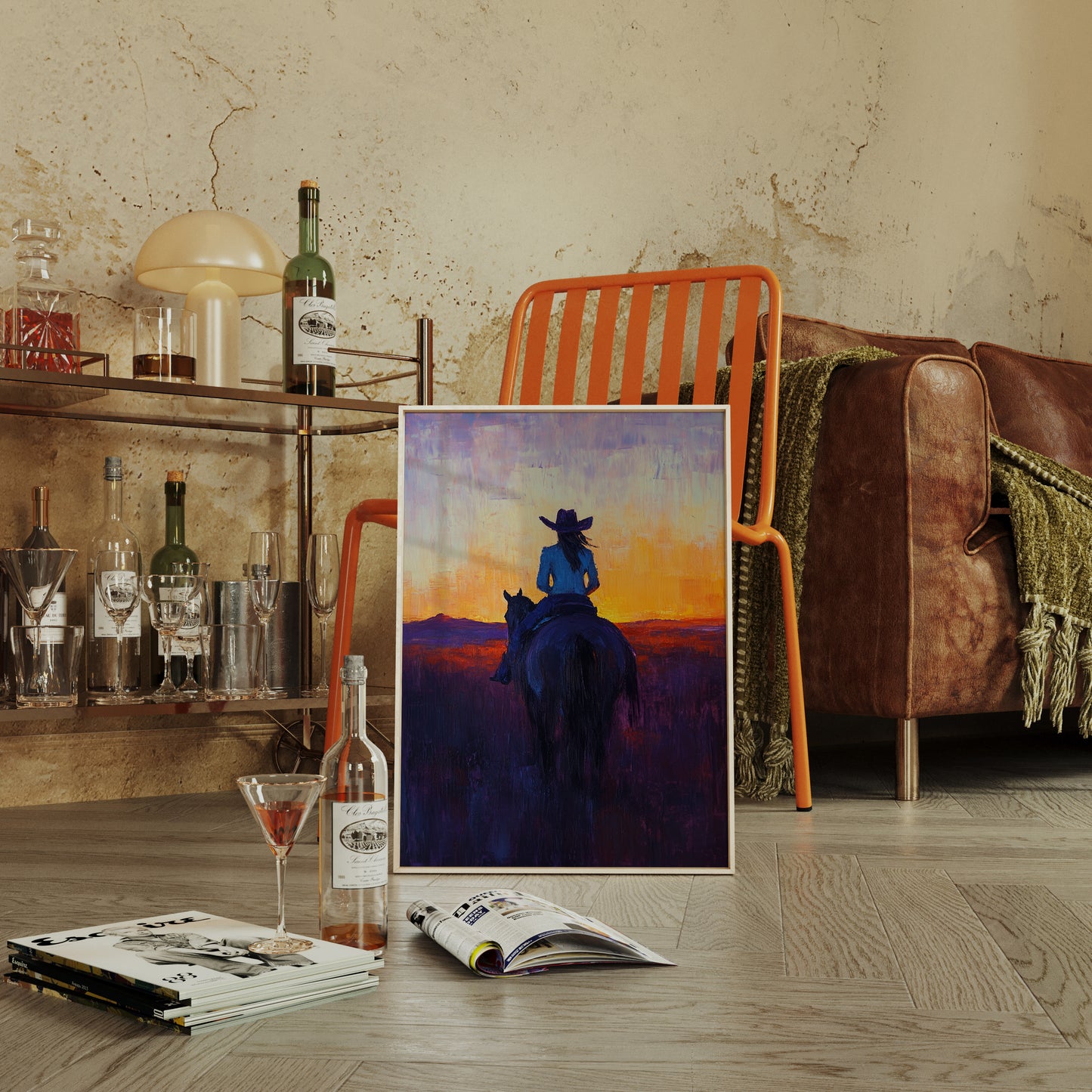 Cowgirl at Sunset Ride