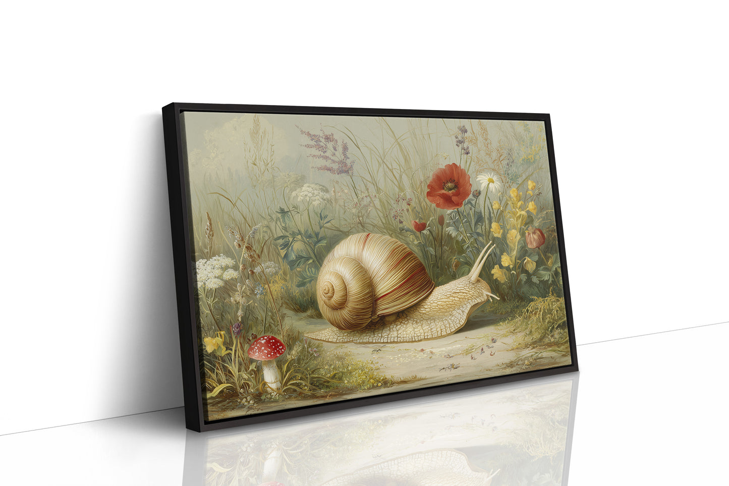 Spiral Wanderer Through Wildflower Mist