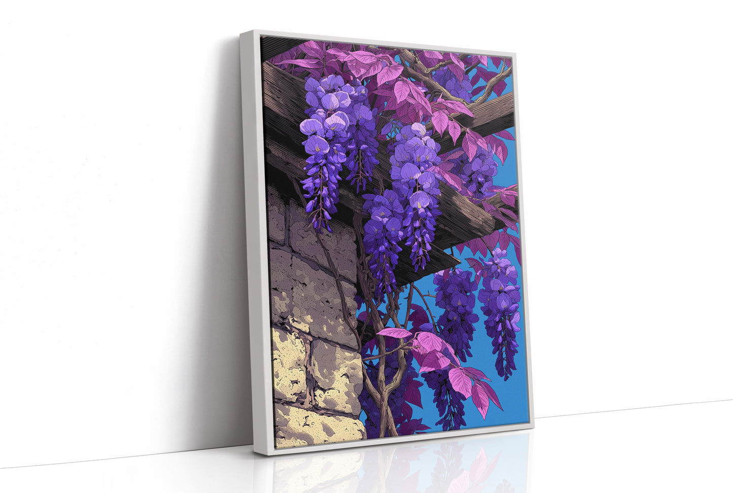 Wisteria Cascading Down the Beam