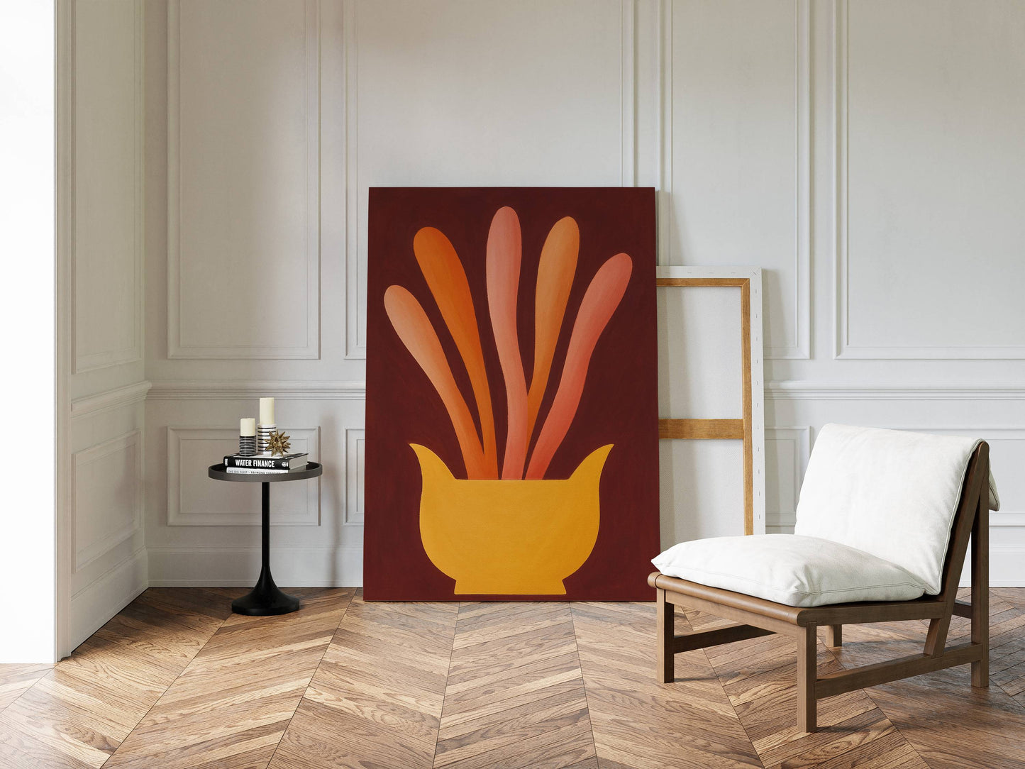 Coral Rays Rise From Golden Bowl