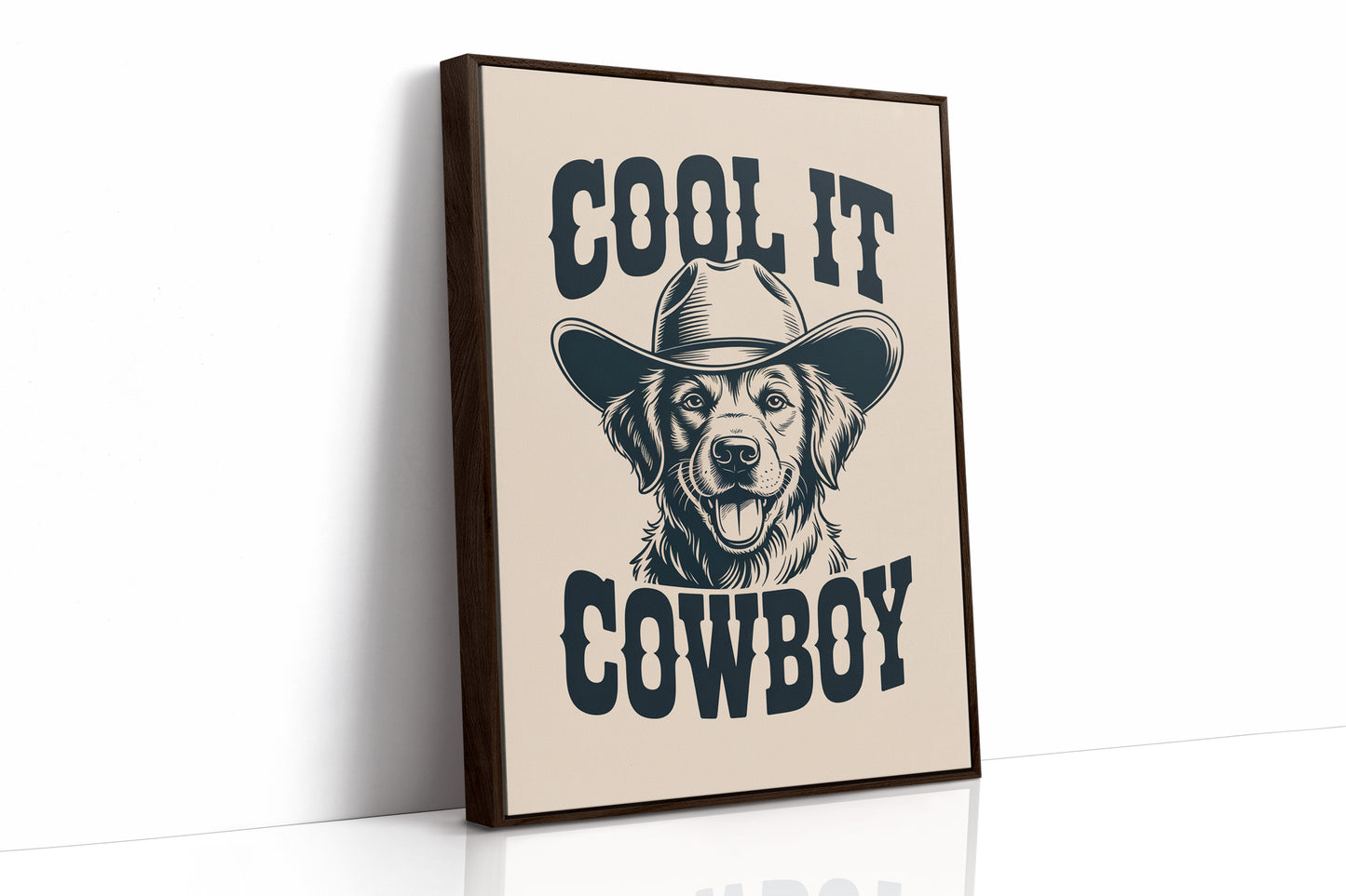 The Canine Cowboy Smiles Wide