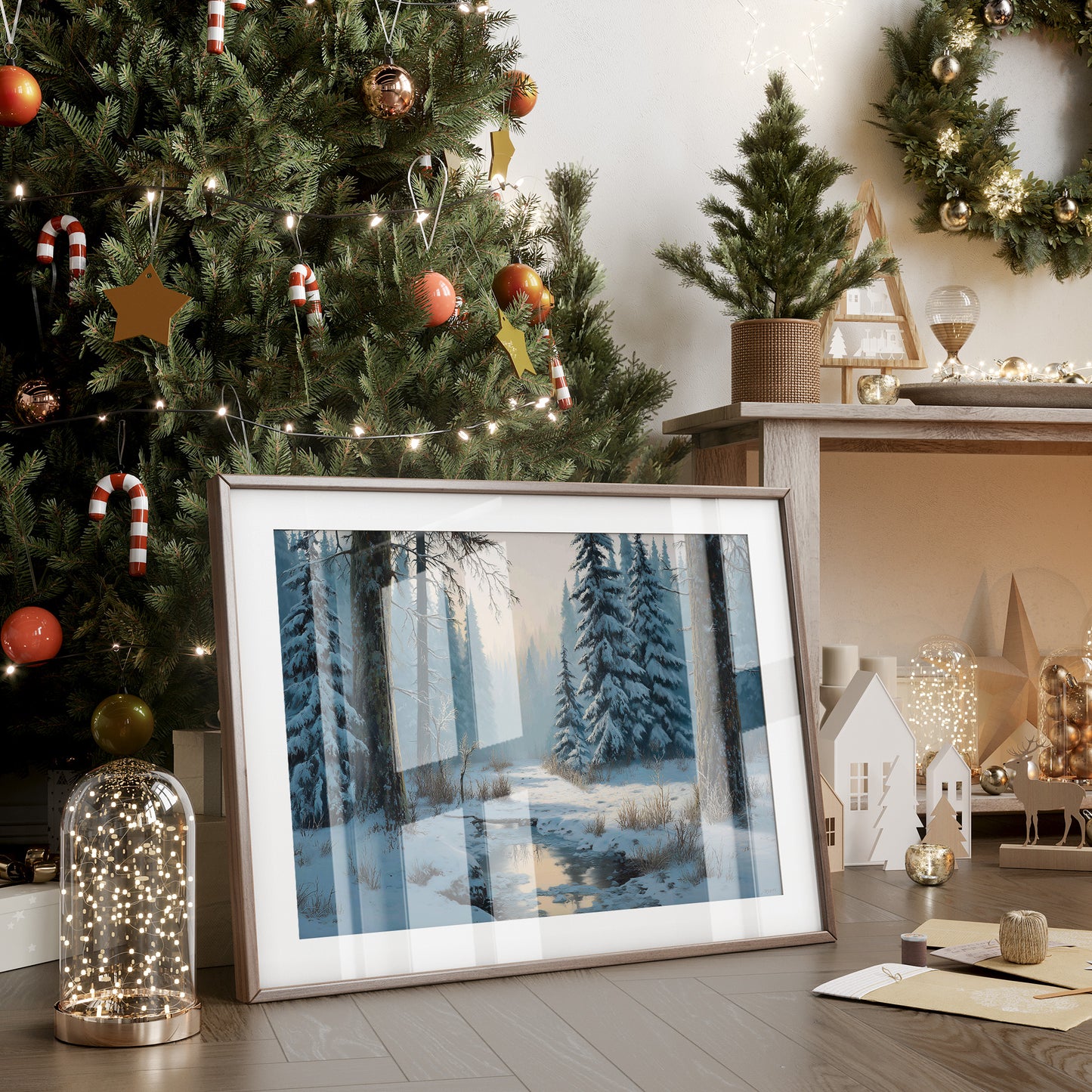 Snow Pines Guard Winter's Stream