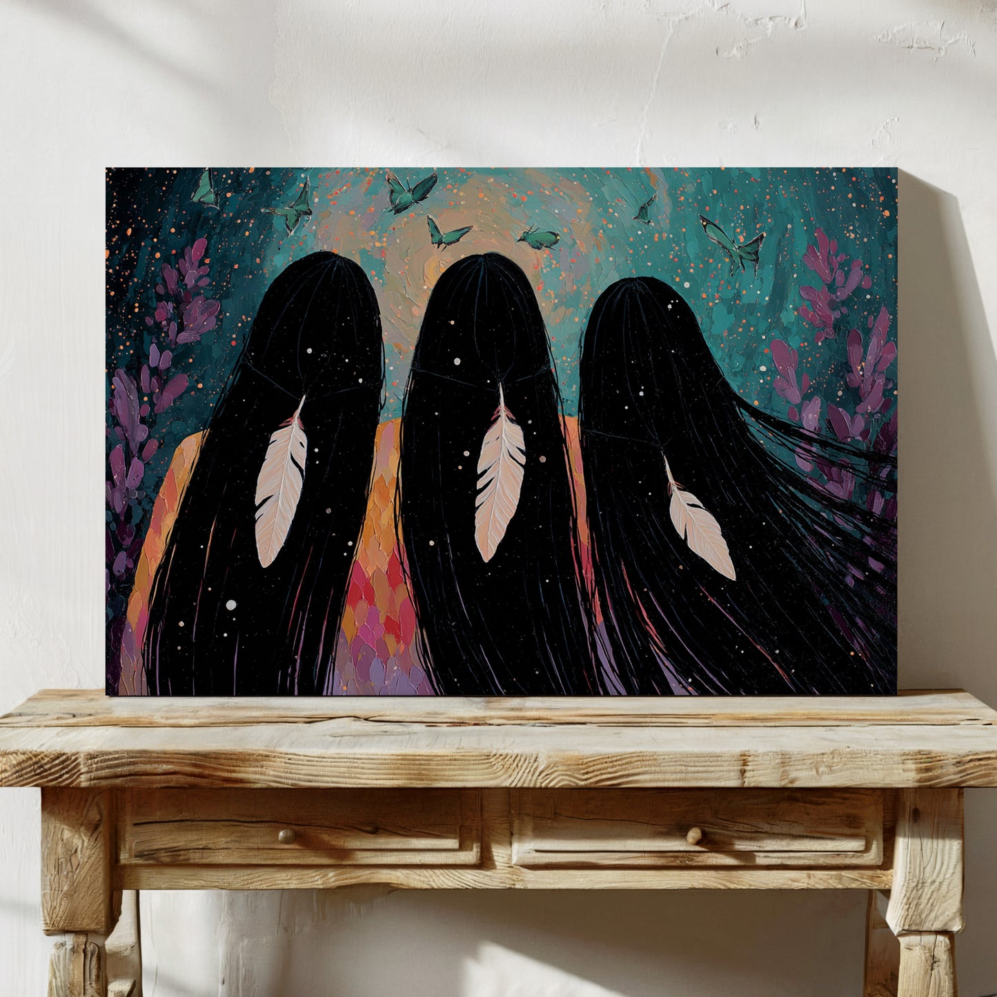 Sacred Feathers Dance With Butterflies