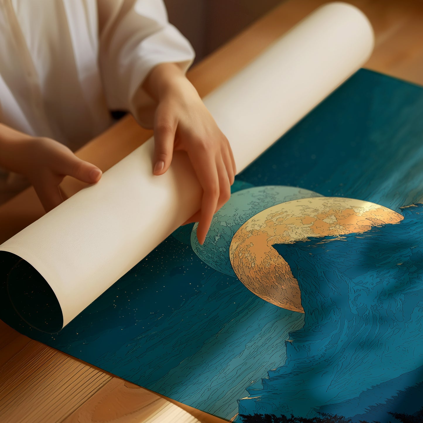 When the Moons Lined Up Over the Mountain