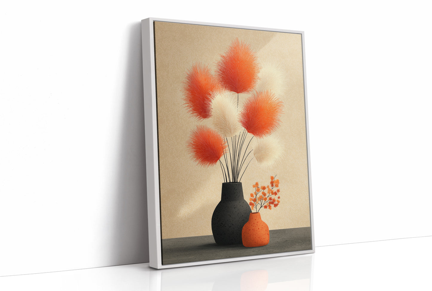 Pampas Plumes in Terracotta