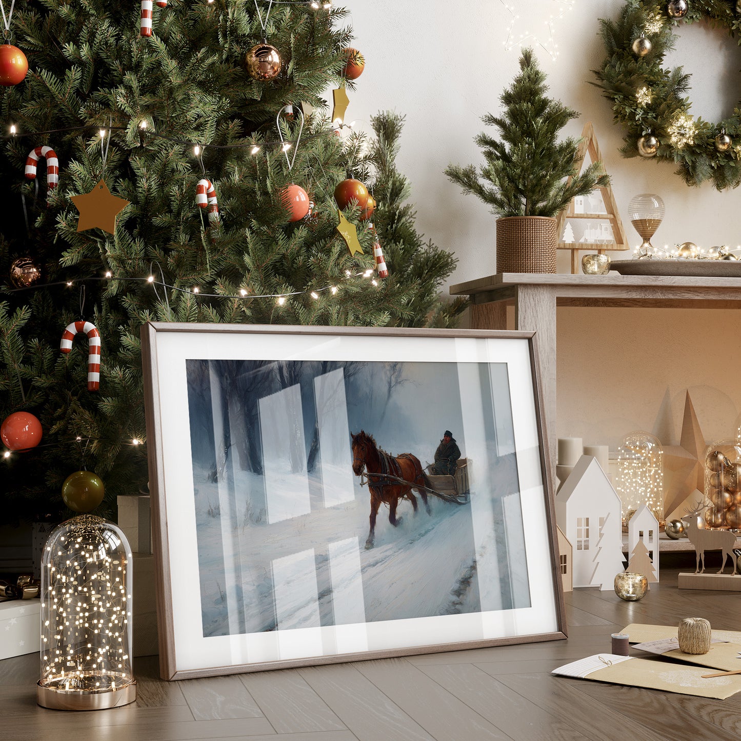 Winter's Tale Through Birch And Snow