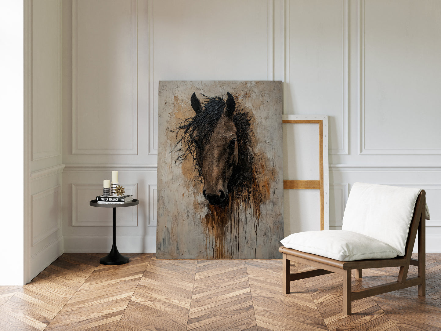 Rawhide Gaze Textured Horse Portrait