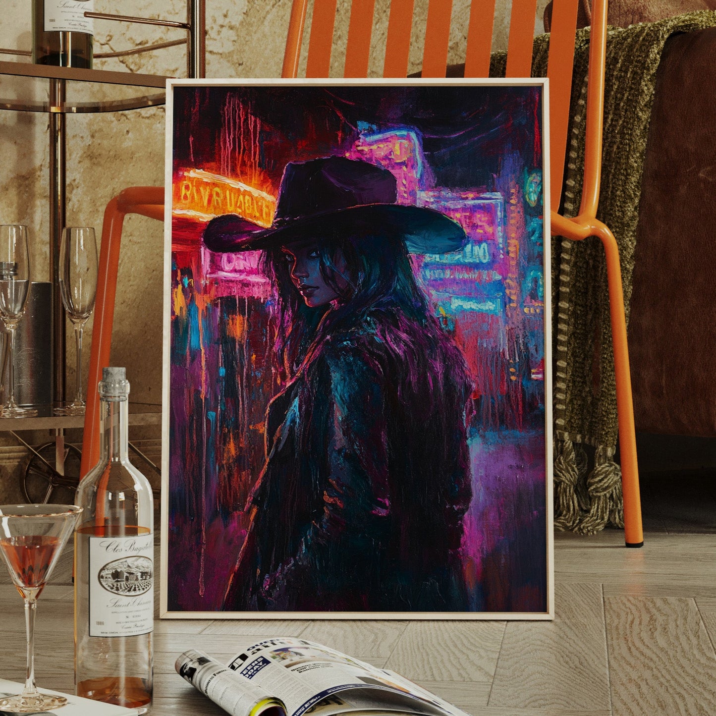 Cowgirl Noir in Neon Lights