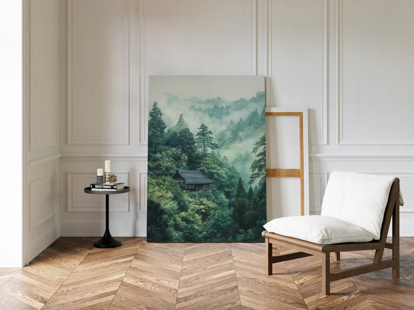 Mountain Temple Rests In Emerald Mist