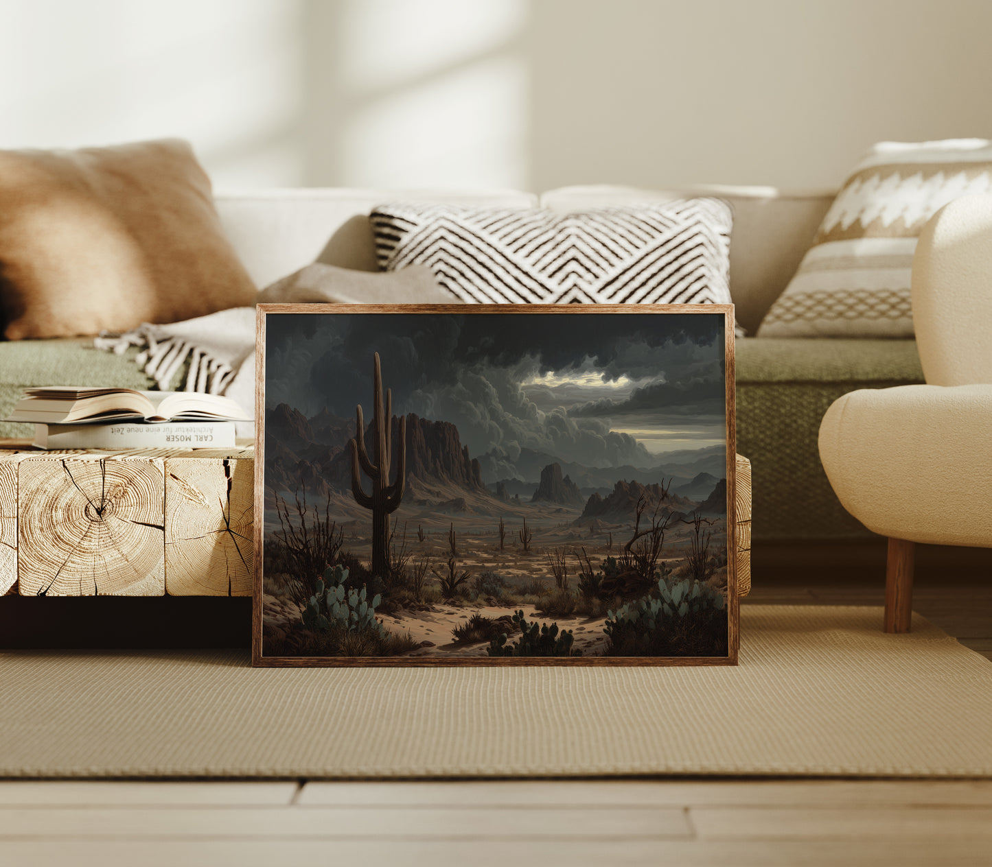 Moonlight Dances With Desert Giants