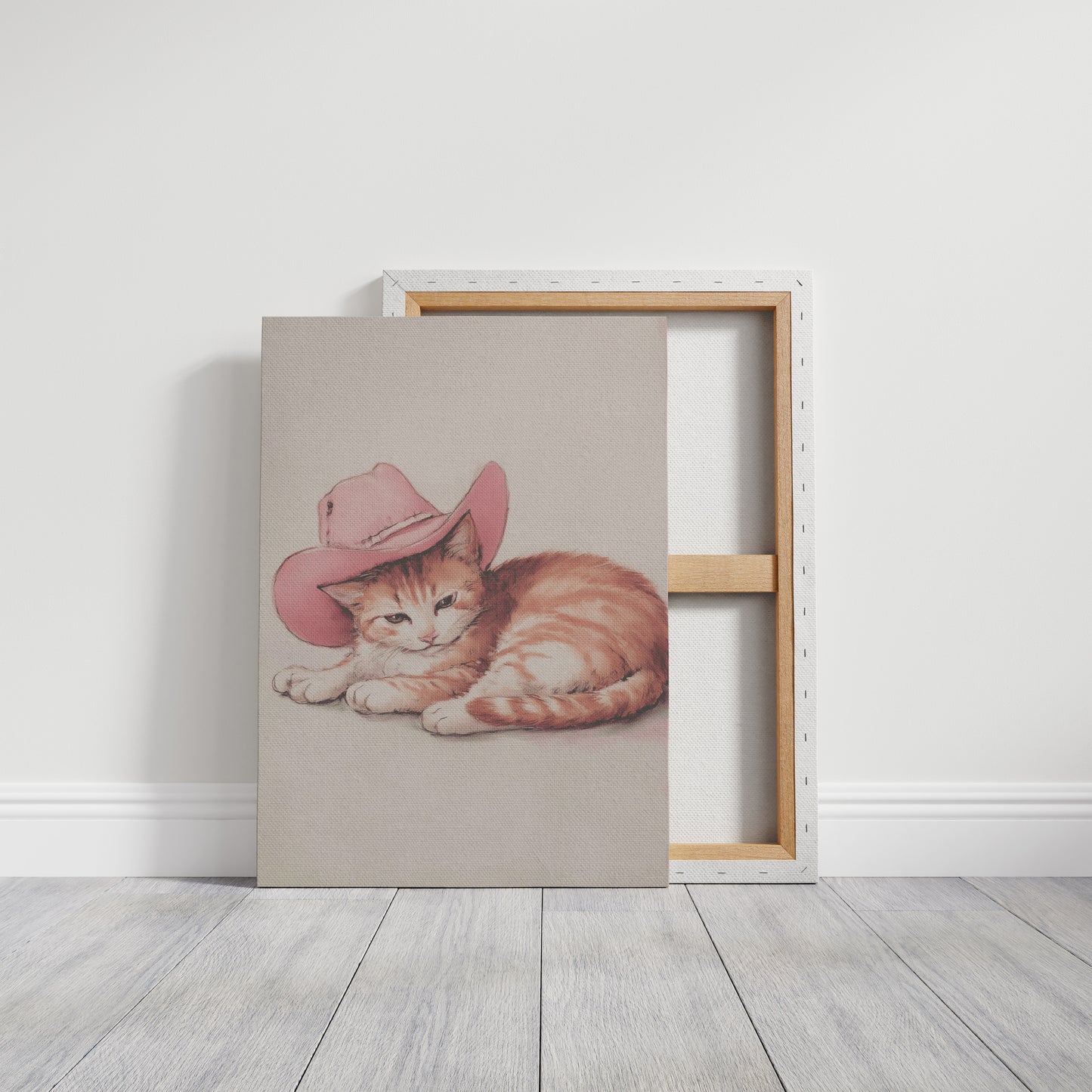 Ranch Cat Borrows Pink Cowboy Hat