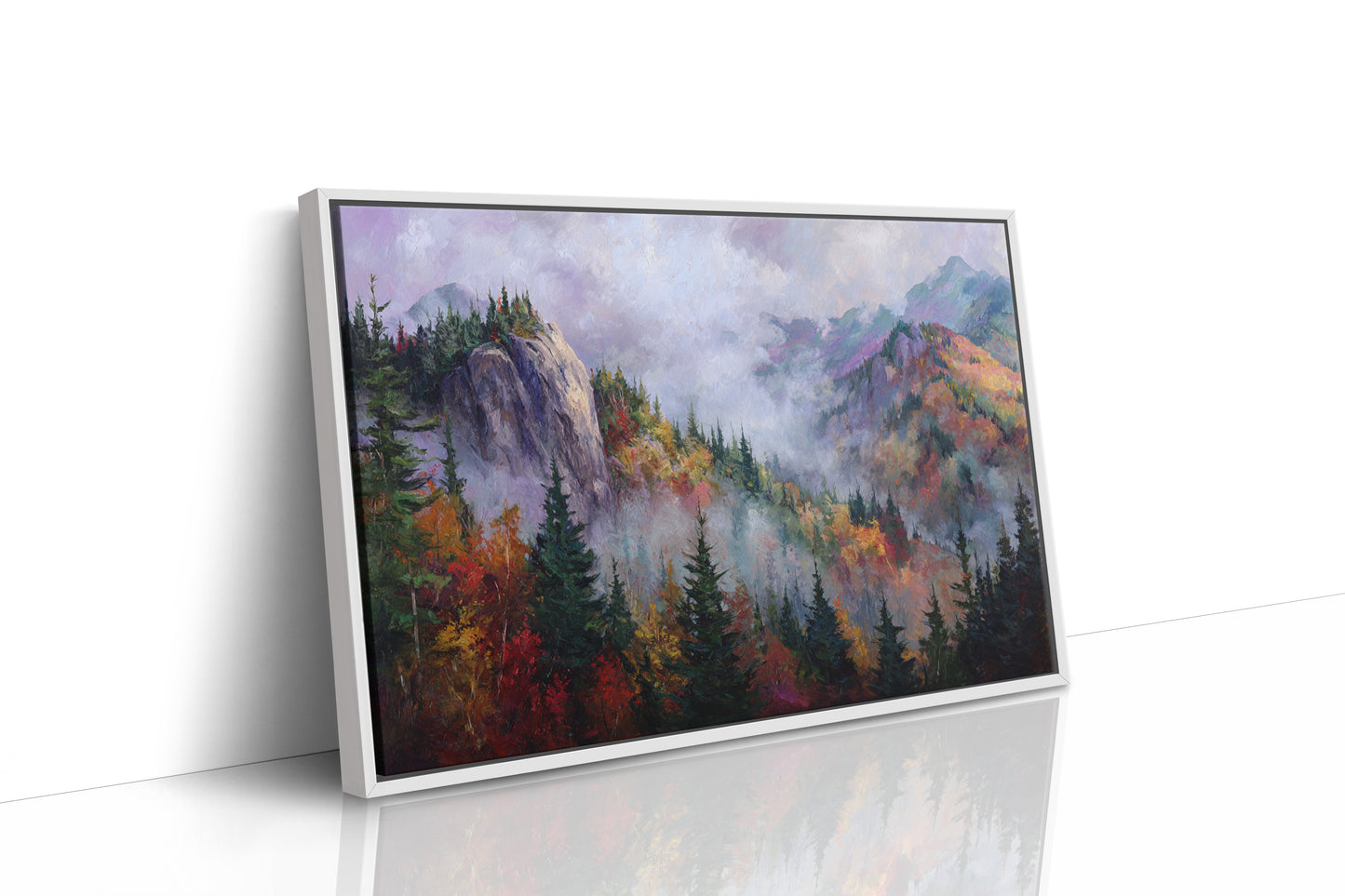 Autumn Mists Crown Mountain Peaks