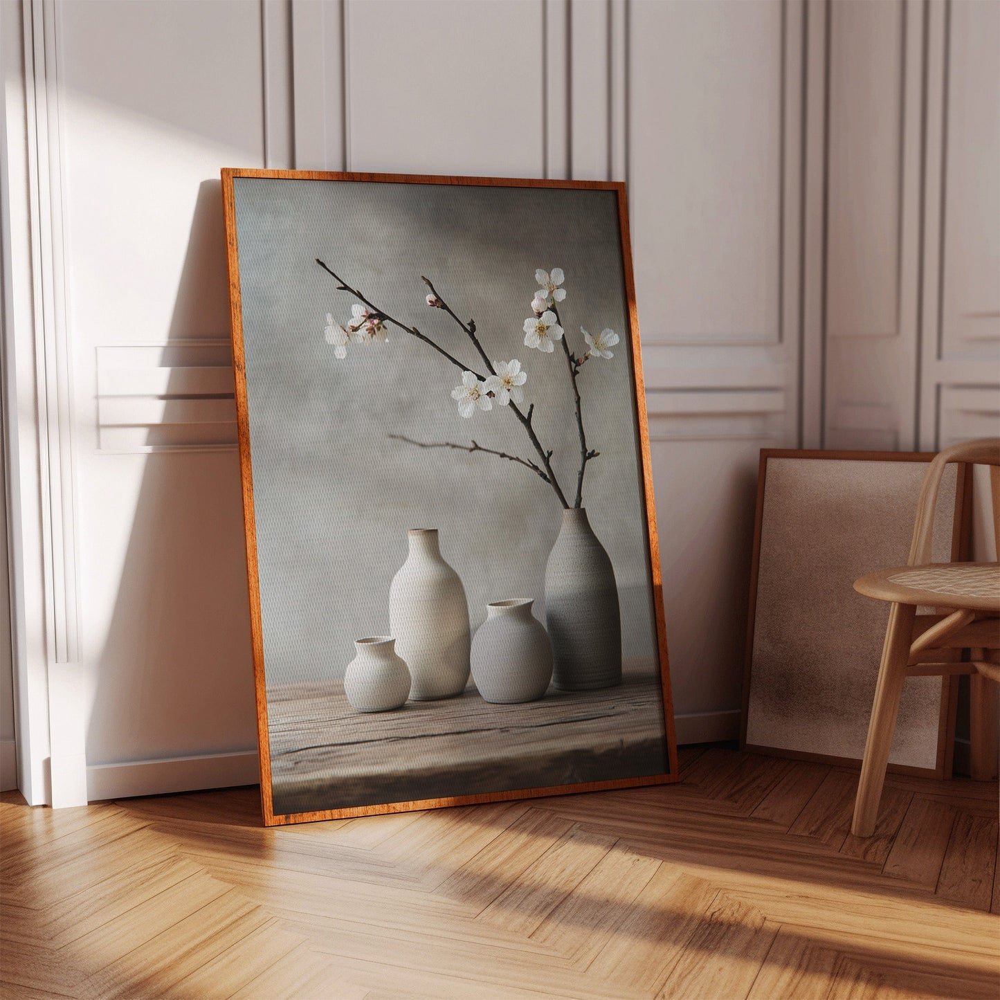 Minimalist Japanese Still Life Print – Zen Aesthetic Home Art
