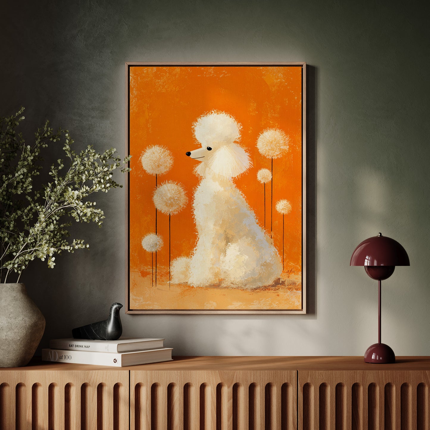 A Poodle's Playful Garden