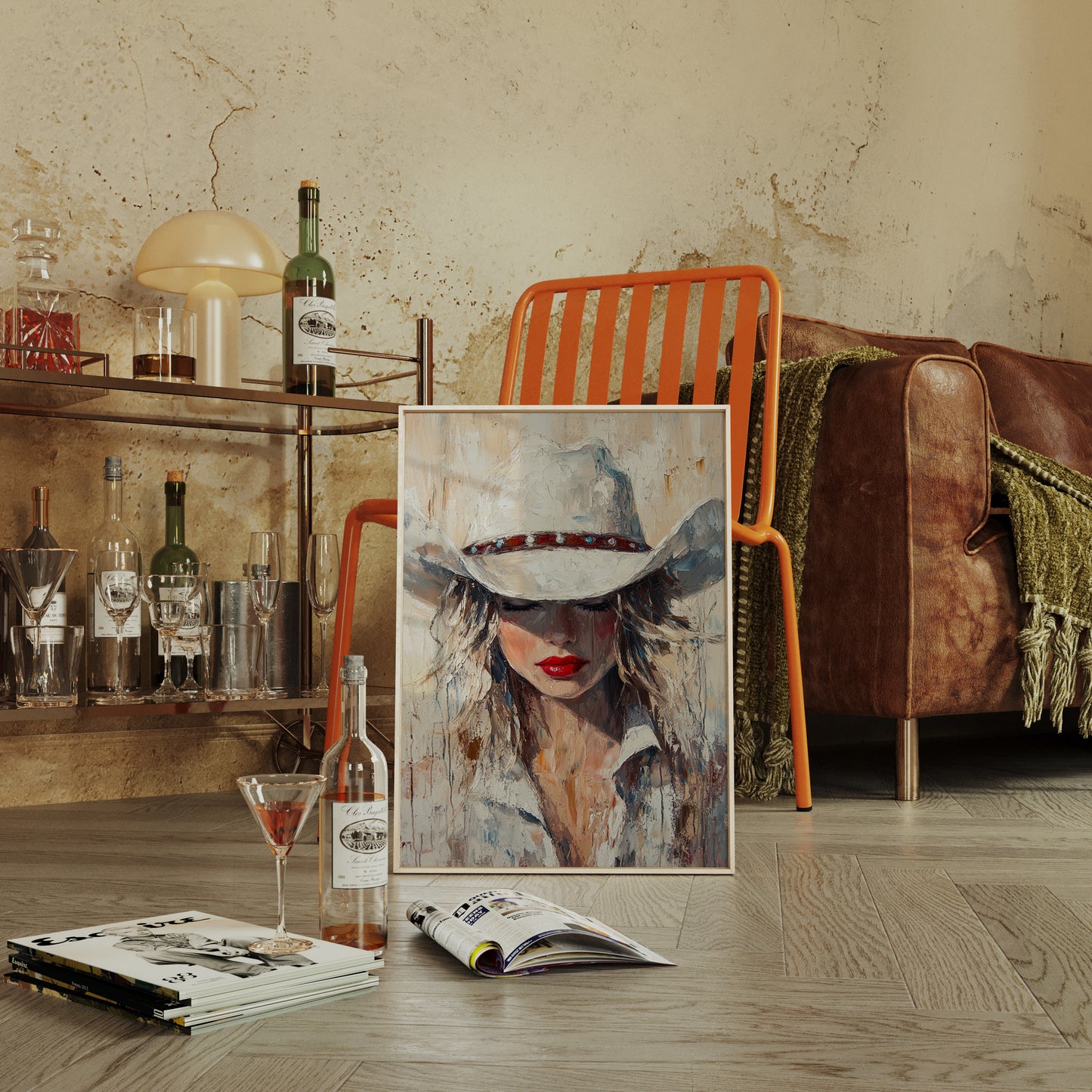 Cowgirl Grace in White Hat