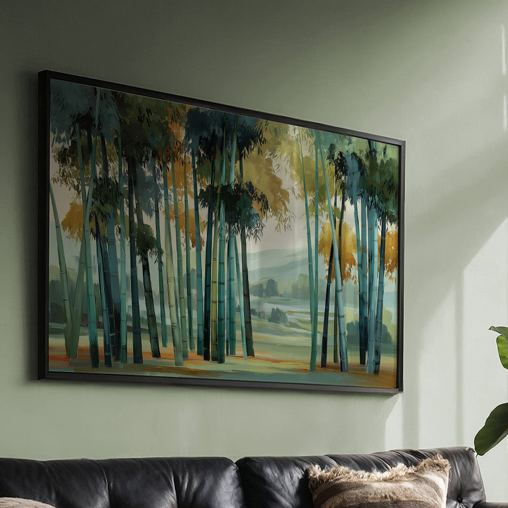 Bamboo Forest Bathes In Mist