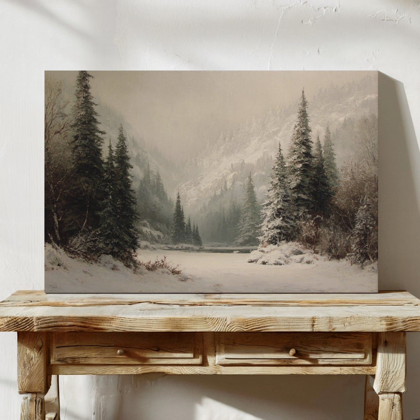 Winter Mist Cradles Mountain Lake