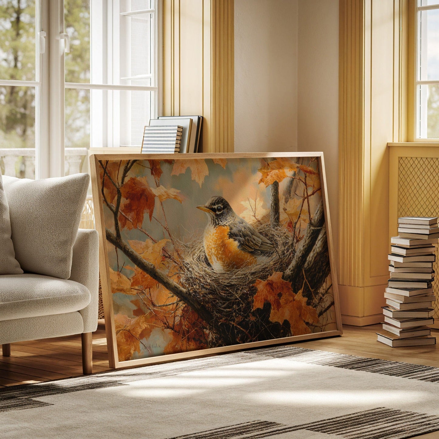 October's Robin Finds Maple Rest