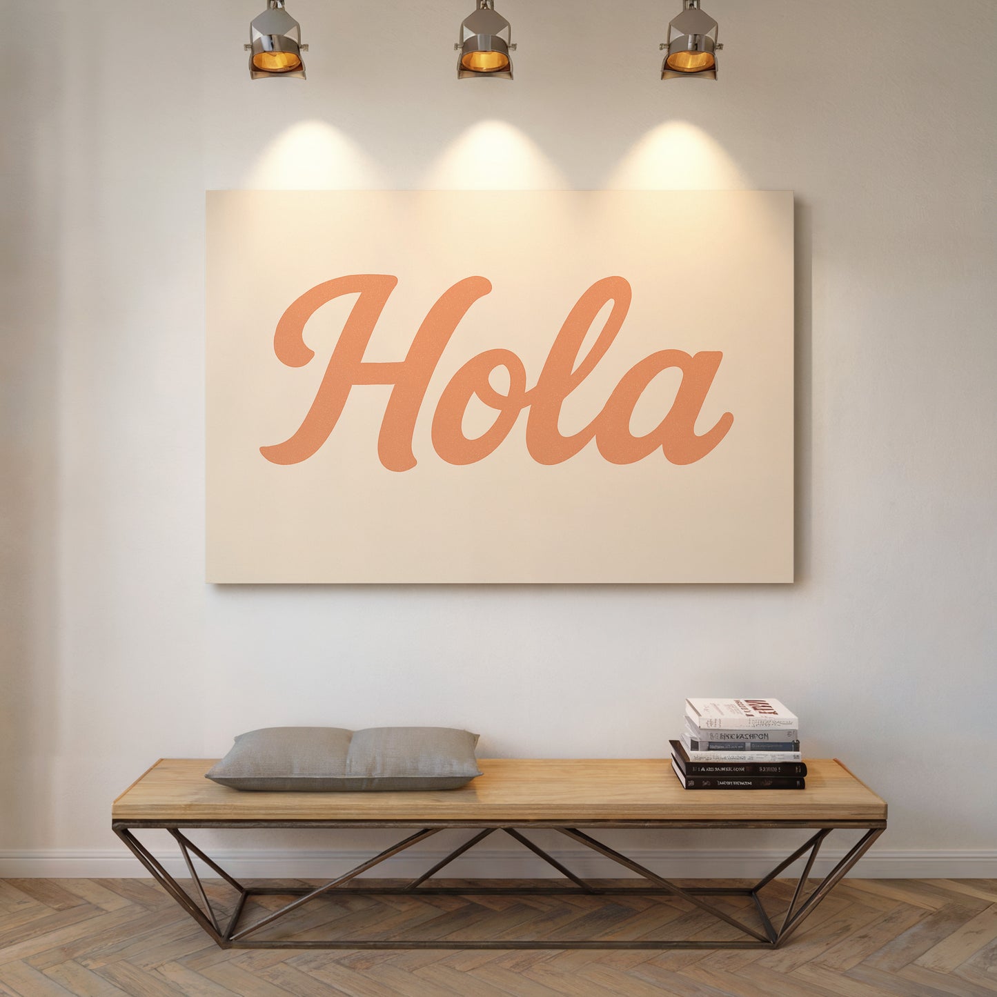 Hola Retro Script Wall Art