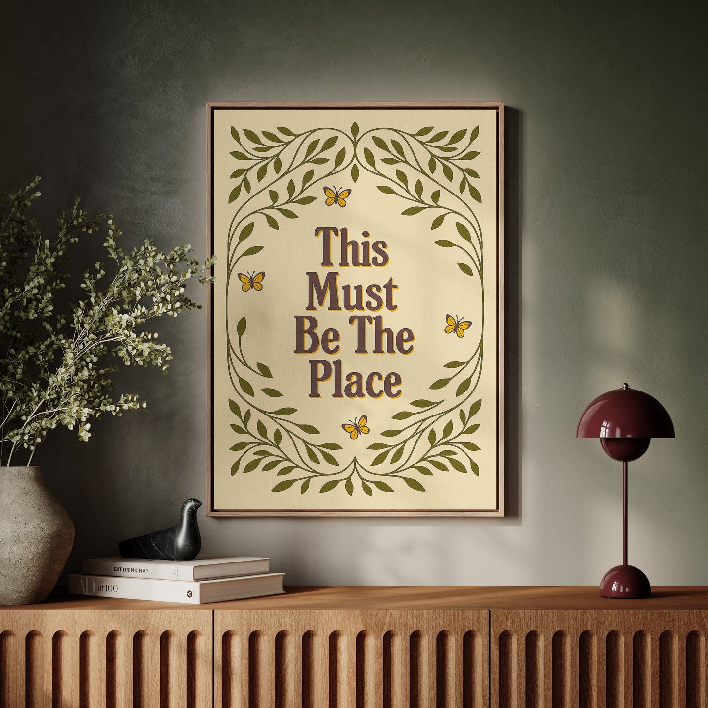 This Must Be The Place – Whimsical Nature Quote Print