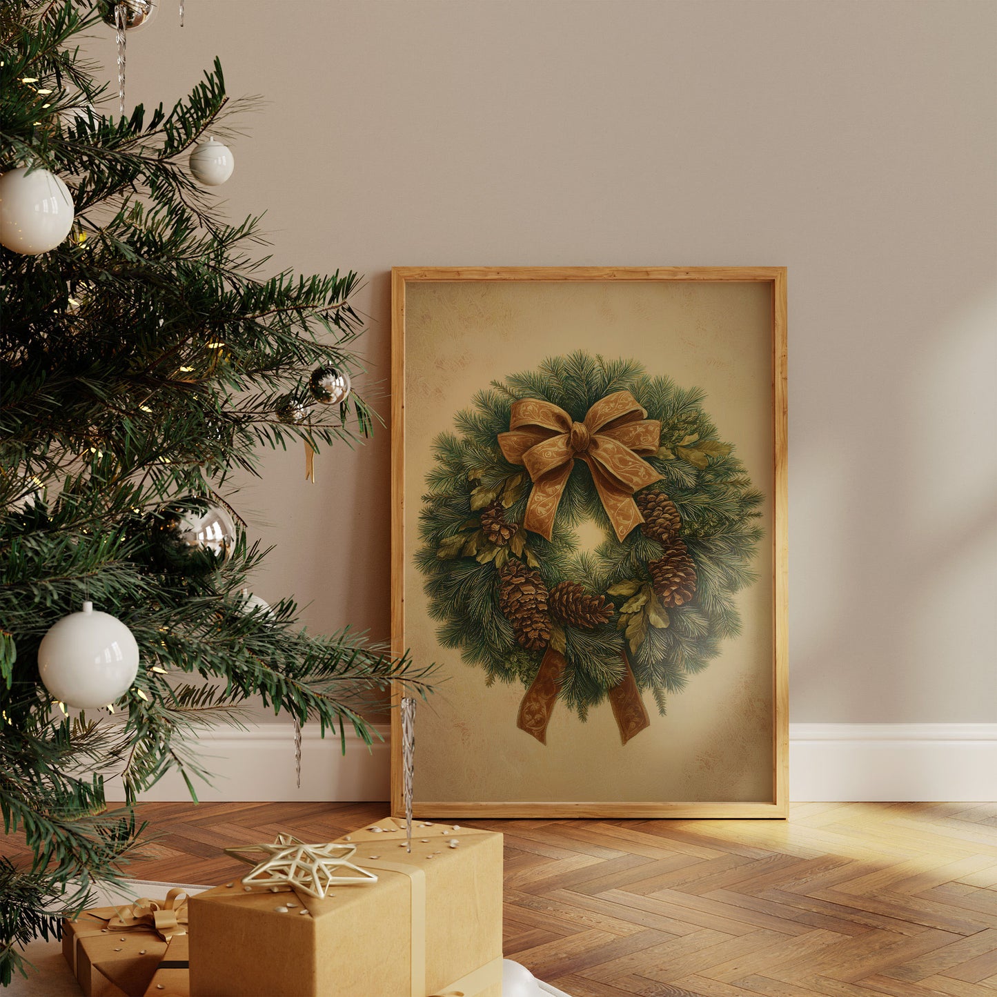 Pine Garland Tells December Stories
